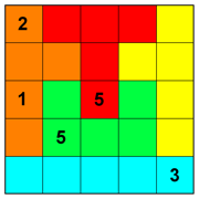 变形数独5 - 拼图数独 5x5