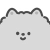 gray pomeranian sticker