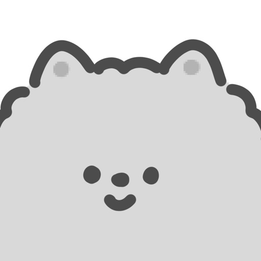 gray pomeranian sticker