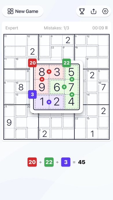Killer Sudoku - Puzzle Games Screenshot