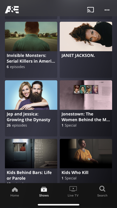 A&E: TV Shows That Matter Screenshot