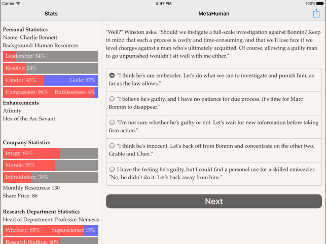 MetaHuman Inc. Screenshot