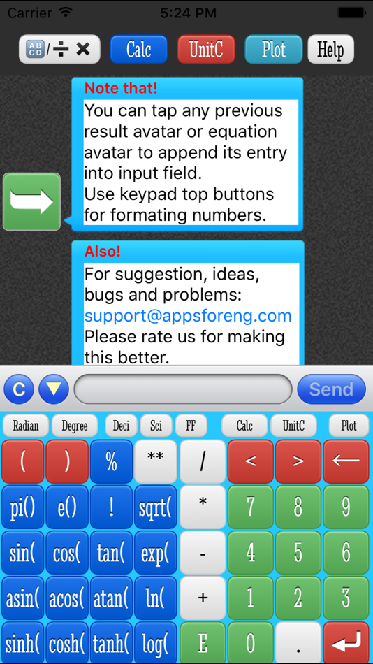 #1. Chatting Calculator (iOS) By: DRH YAZILIM VE MUHENDISLIK HIZMETLERI LTD STI