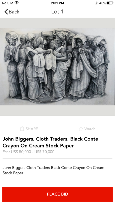 Black Art Auction Screenshot