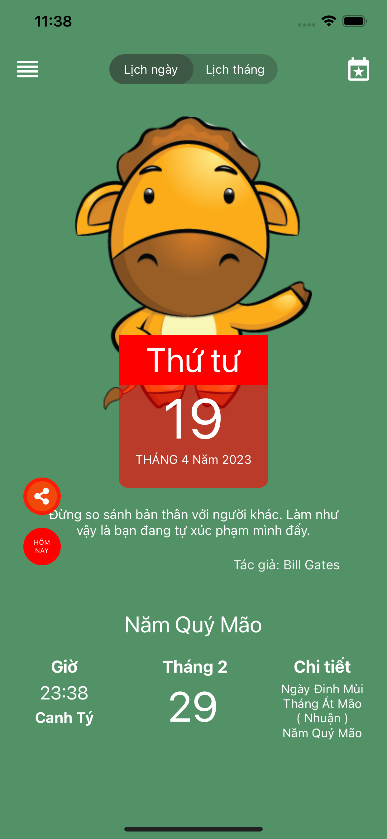 Lịch của tôi