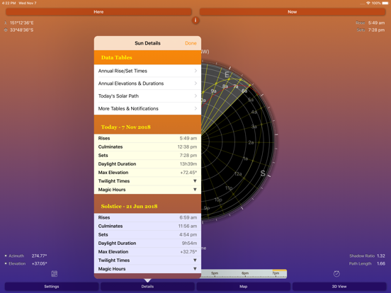 Sun Seeker - Tracker & Compass iPad app afbeelding 8