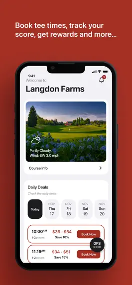 Game screenshot Langdon Farms Golf Tee Times mod apk