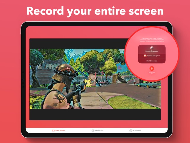 Use the  Gaming app to record demos and tutorials on your