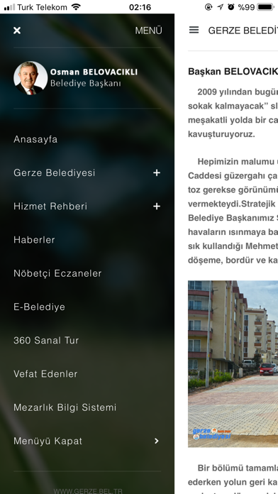 Gerze Belediyesi Screenshot