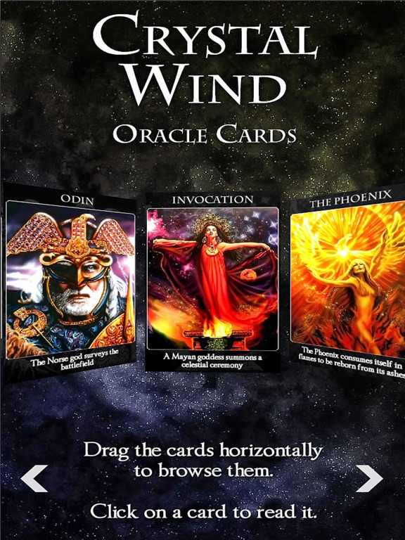 Crystal Wind Oracle Cards Lite iPad screenshot 4 - Lifestyle app