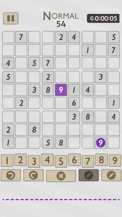 Number Place Purple Screenshot