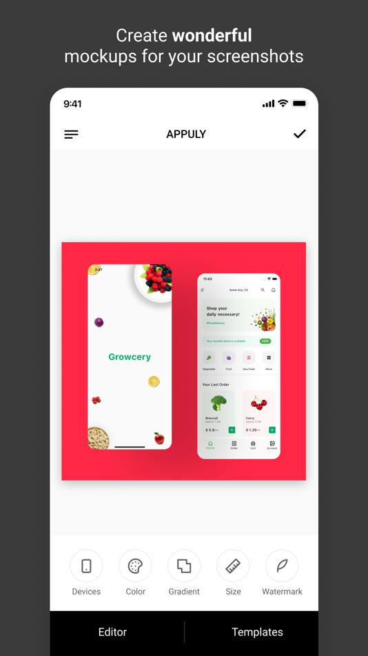 #1. Screenshot Mockup - Appuly (iOS) 由: Md Al Walid Ashik