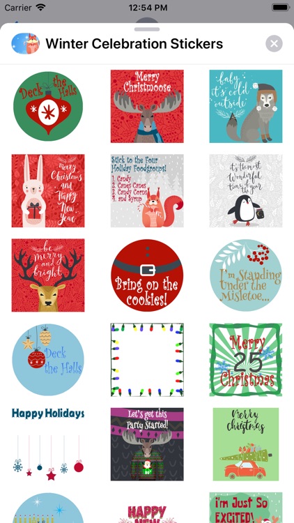 Winter Celebration Stickers