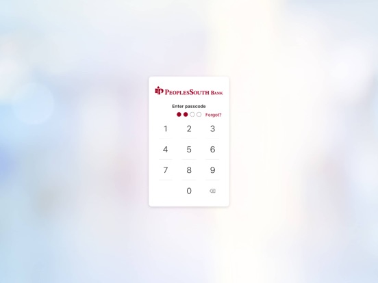 PeoplesSouth Bank Mobile iPad screenshot 2 - Finance app