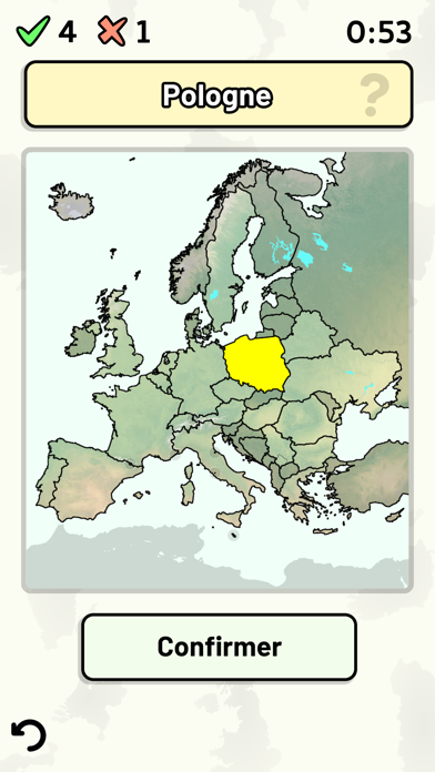 Screenshot #1 pour Pays d'Europe - Quiz
