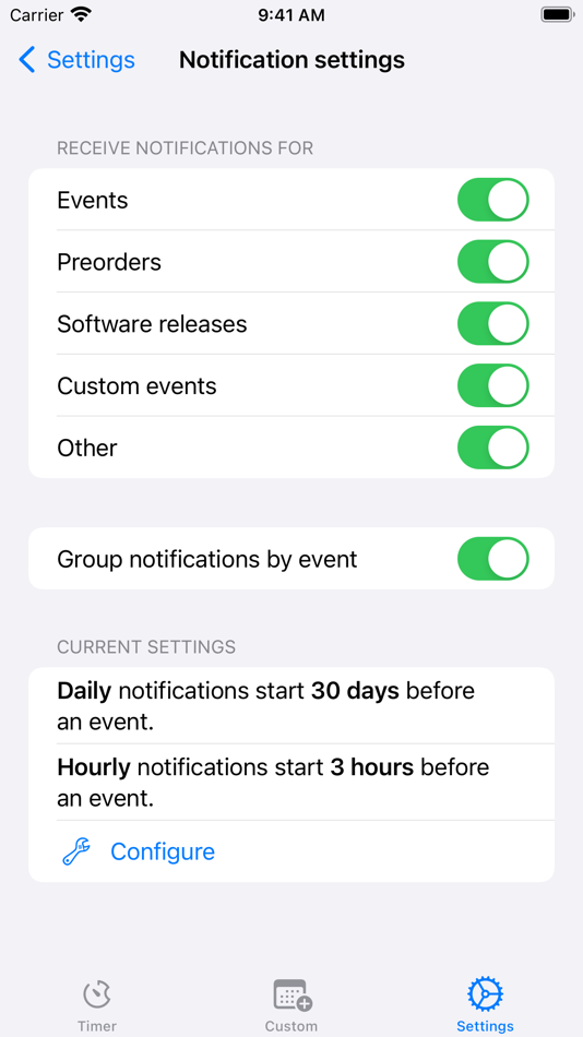 #2. iEventTimer (macOS) Podle: Anian Schleyer