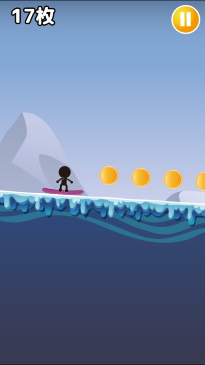 棒人間がスノーボード-超爽快滑り-