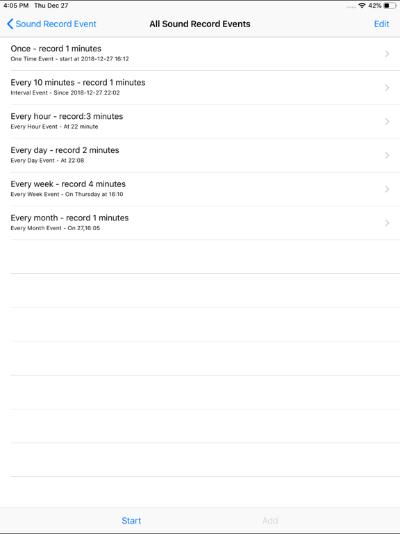 Screenshot #5 pour Sound Record Event