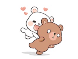 Bear Couple Love Cute Sticker