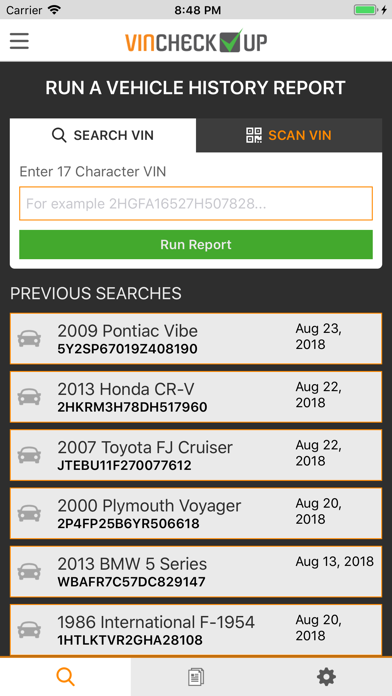 VinCheckUp Screenshot