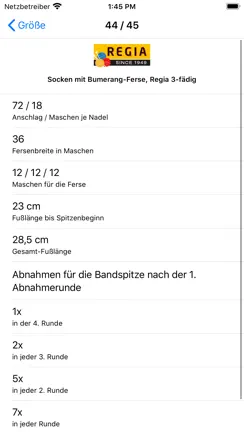 Socken Größentabellen iPhone image 4