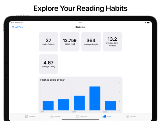 Reading List: Book Tracker iPad app afbeelding 3