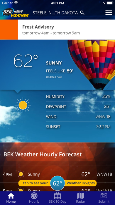 BEK Weather Screenshot