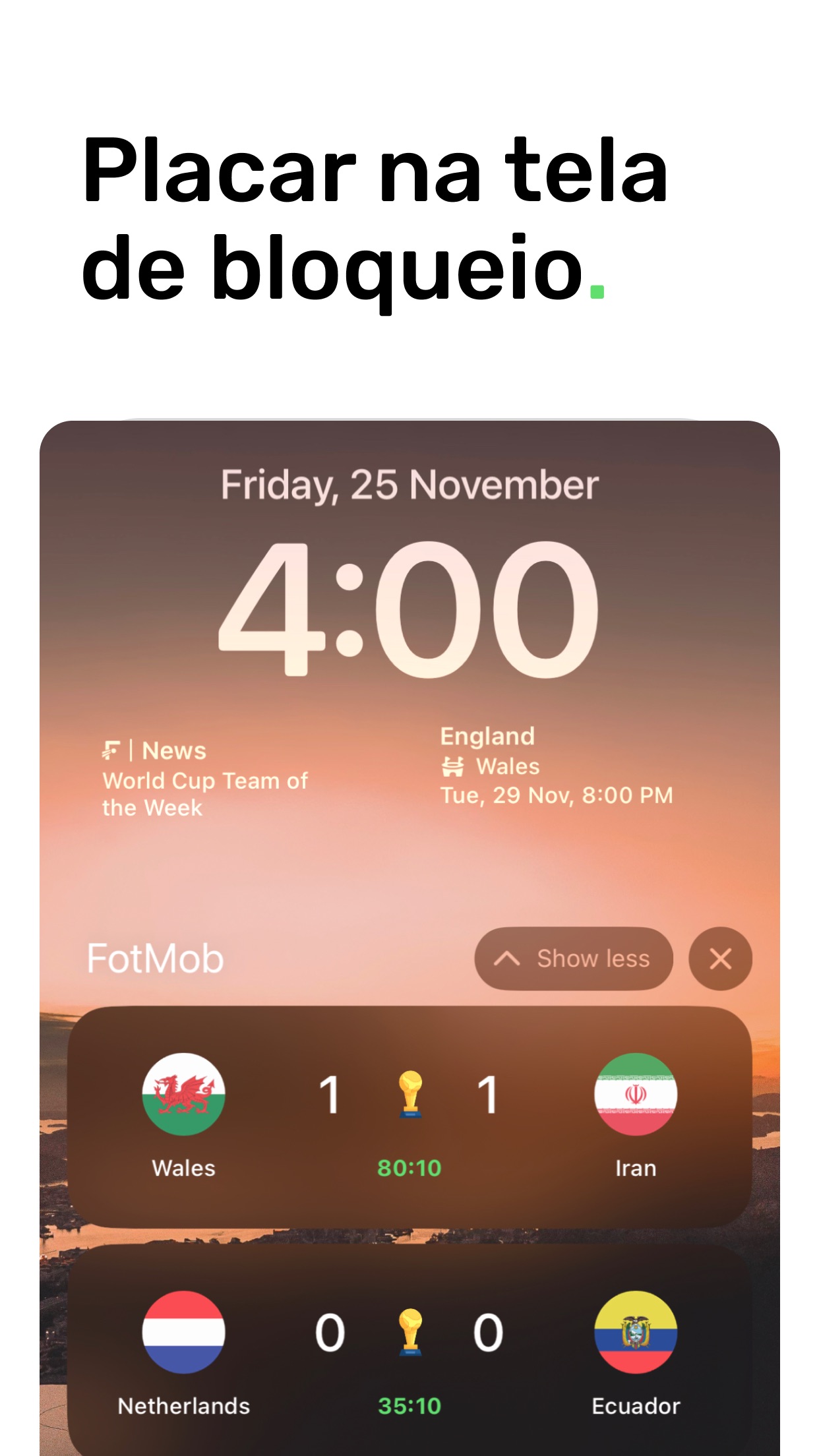 Screenshot do app FotMob - Resultados Futebol