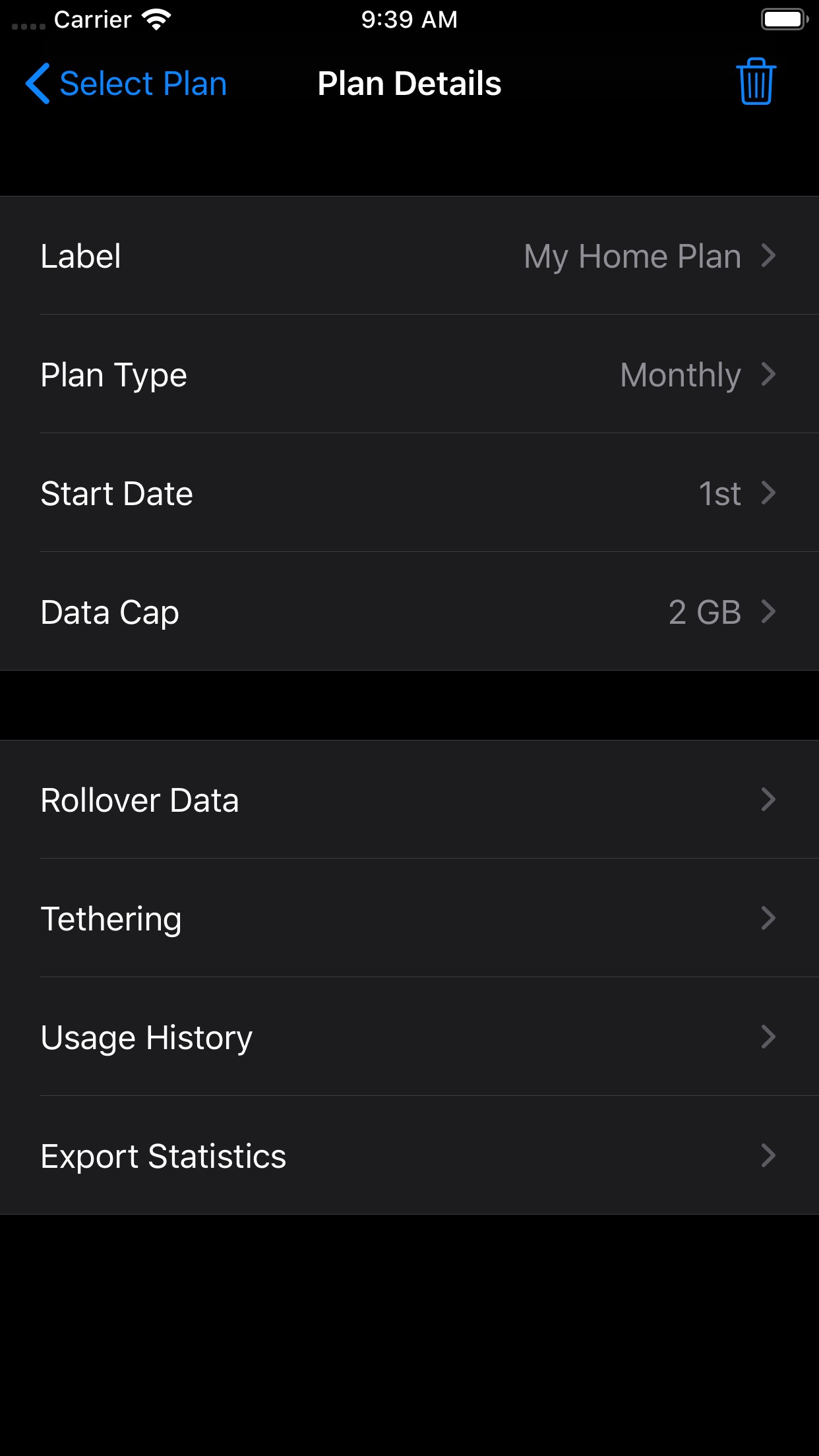 Screenshot do app DataMan - Data Usage Widget