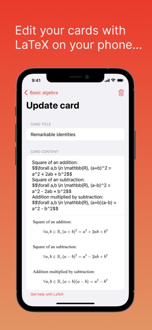 LaTeX Cards: Flashcards im App Store