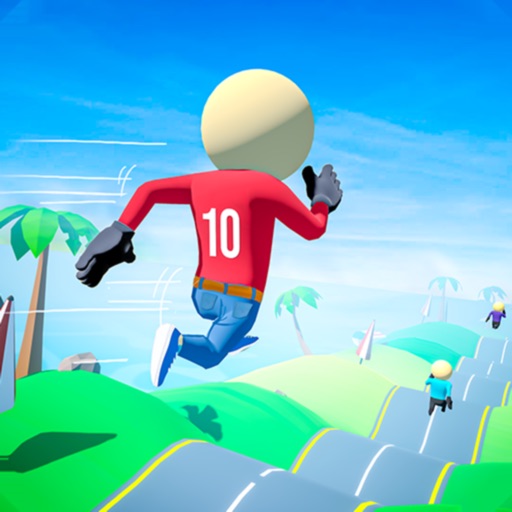 Hill Run Race- Flying Stickman Icon