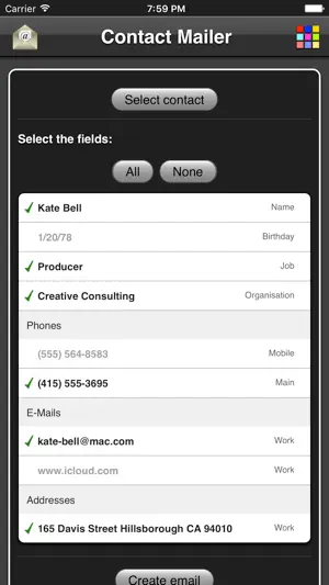Contact Mailer screenshot 3