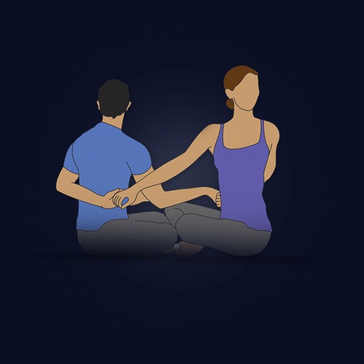 Lucky Girls Couples Yoga Poses Icon