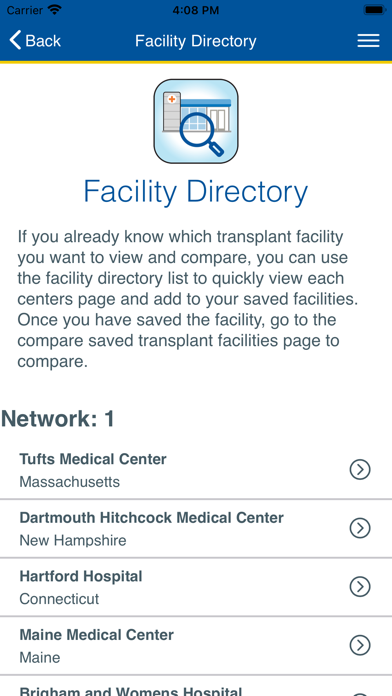 Kidney Transplant Compare Screenshot