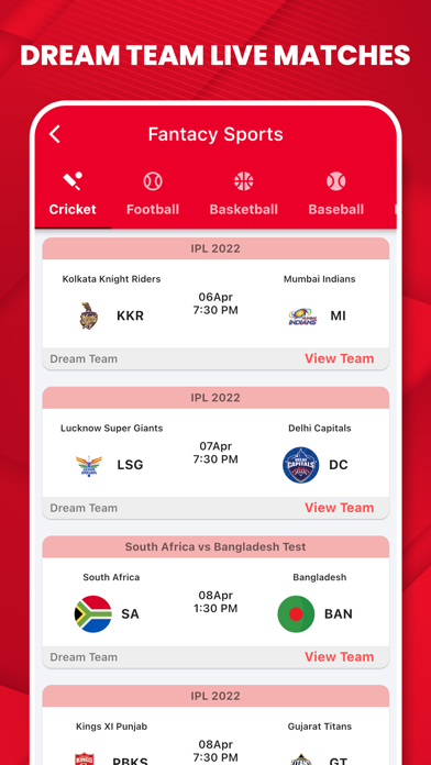 Dream Team 11 Live Cricket Screenshot