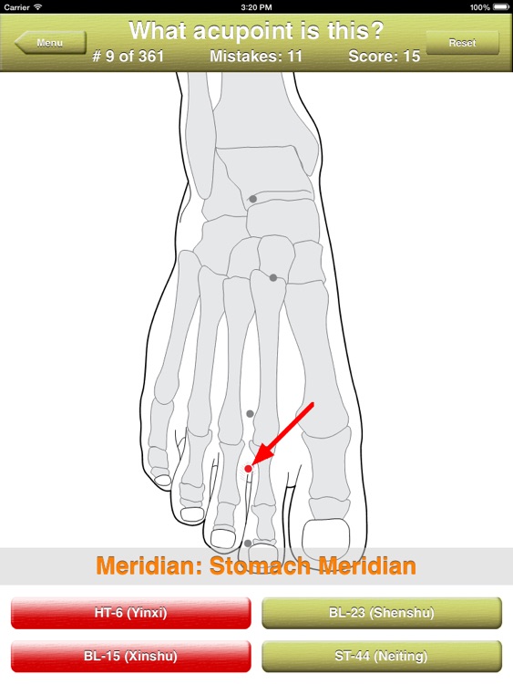 Acupoints Location Quiz