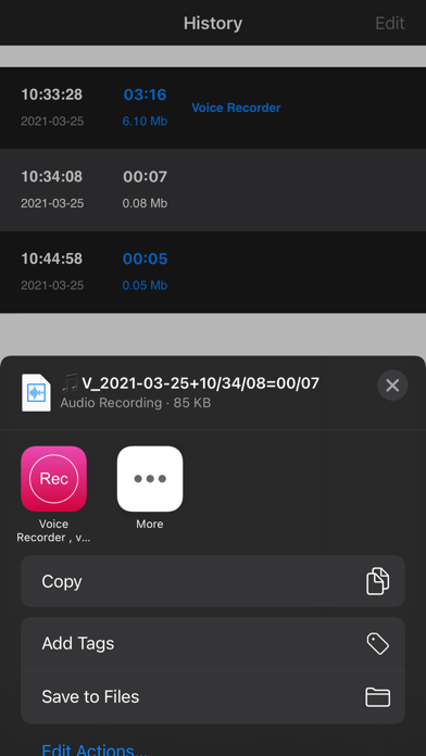 Voice Recorder, Voice Memos Screenshot