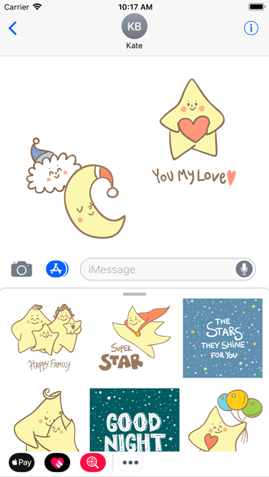 Cute Star and Cloud Emojiのおすすめ画像1