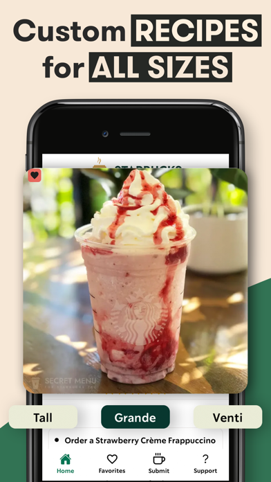 Starbucks Secret Menu Recipes Screenshot