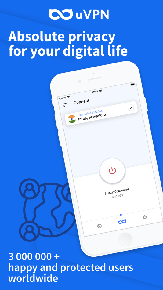 #1. uVPN: Super Fast Secure VPN (iOS) 由: Brocode Limited