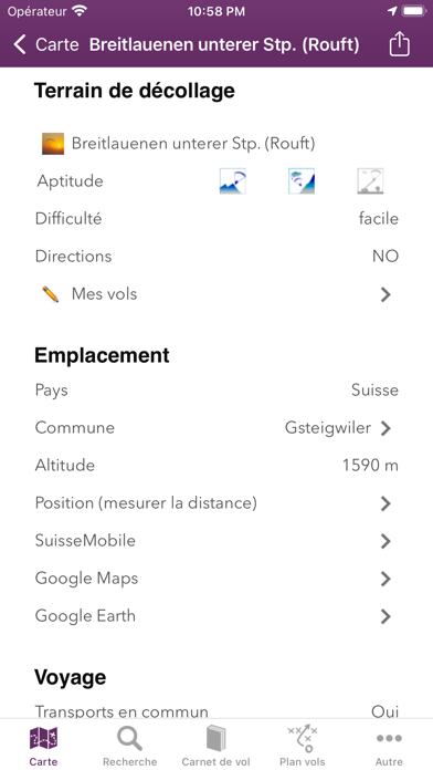 Screenshot #2 pour where2fly paragliding