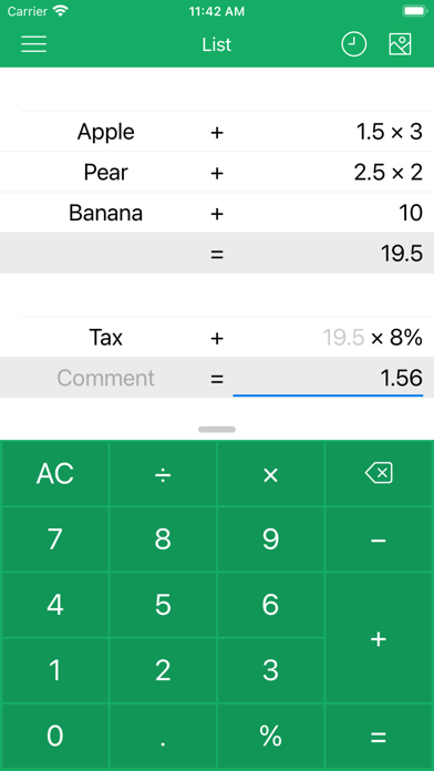 Bamboo Calculator Screenshot