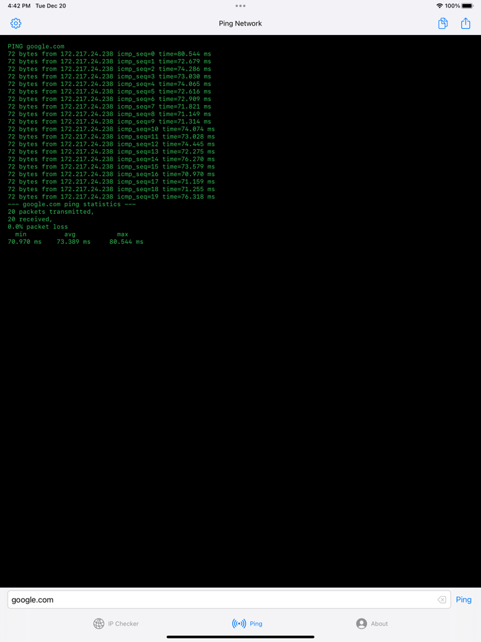 Network Status Checker