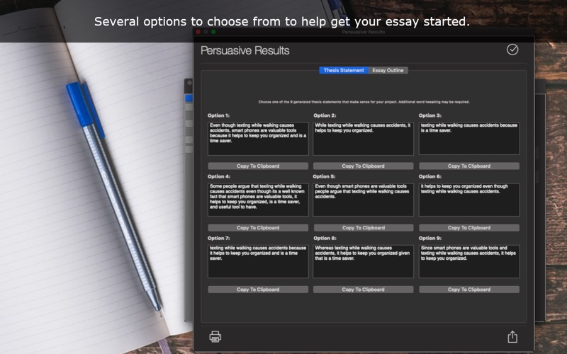 thesis generator iphone screenshot 2