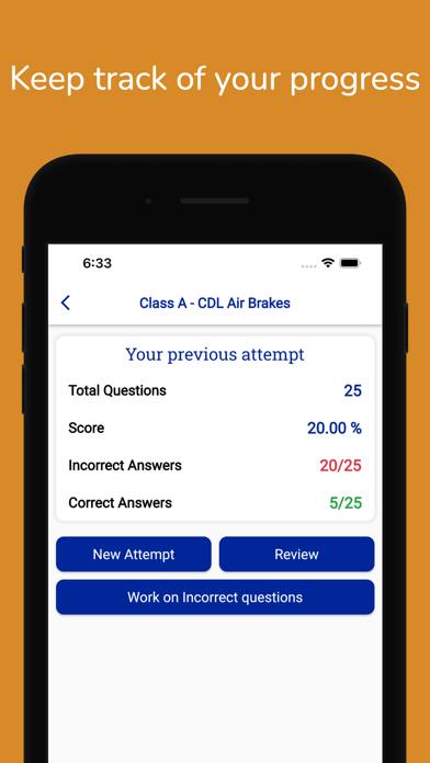 Texas CDL Permit Practice Screenshot