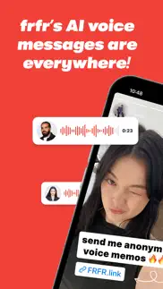 frfr: ai voice messages iphone screenshot 1