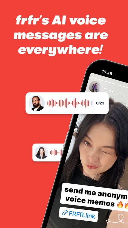 frfr: AI voice messages