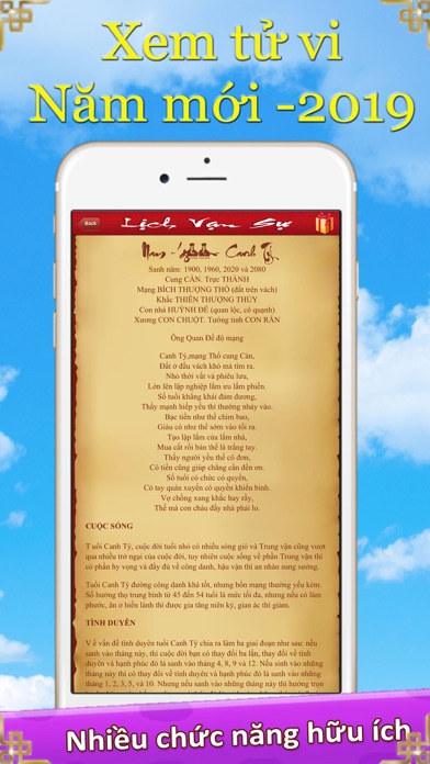 Lịch Vạn Niên Phong Thuỷ Tử Vi Screenshot