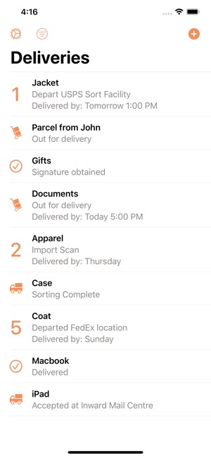 Parcel - Delivery Tracking