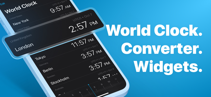 World Clock. Time Widget